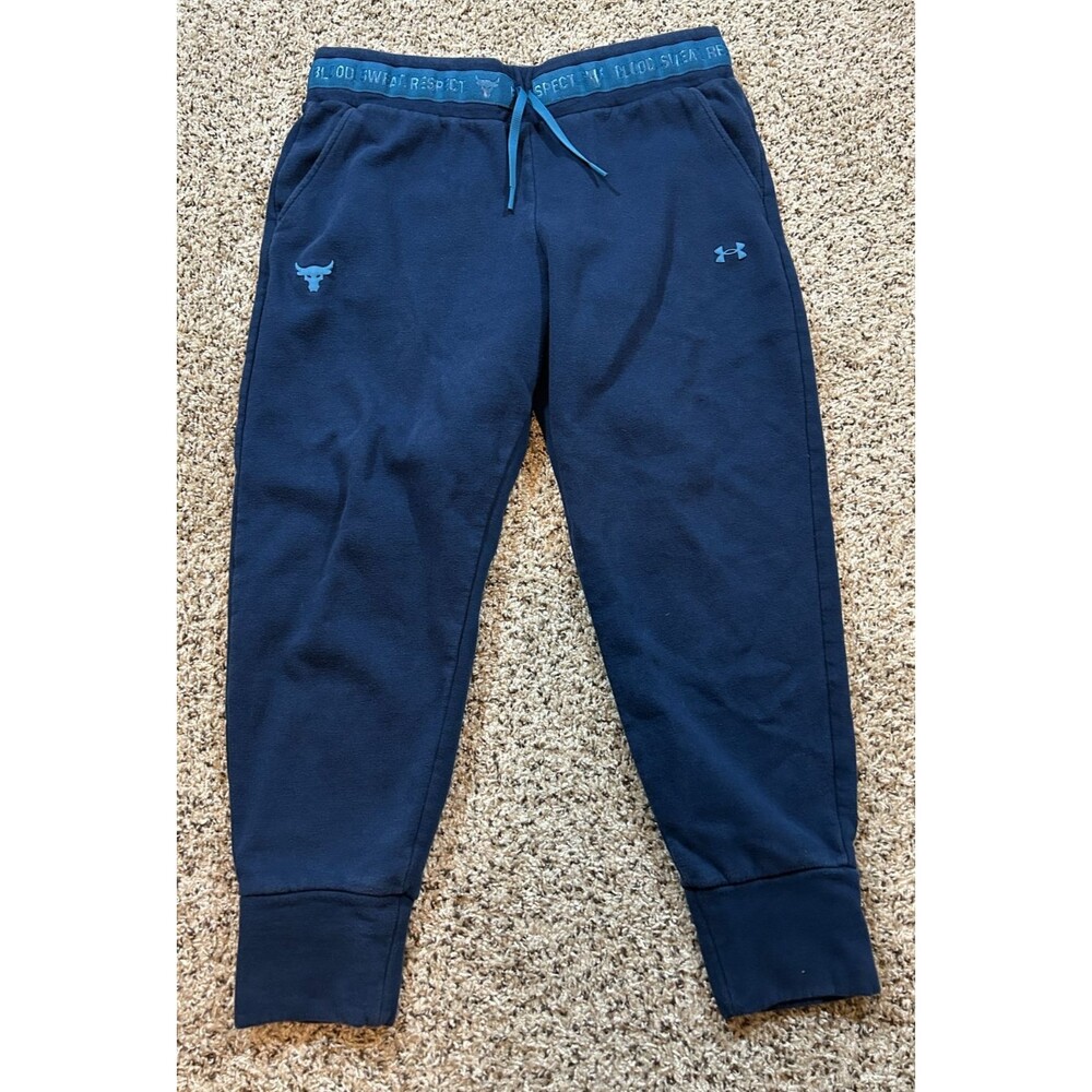 Under Armour Sweatpants Mens XLarge Navy Project Rock Charged Fleece Joggers Gym